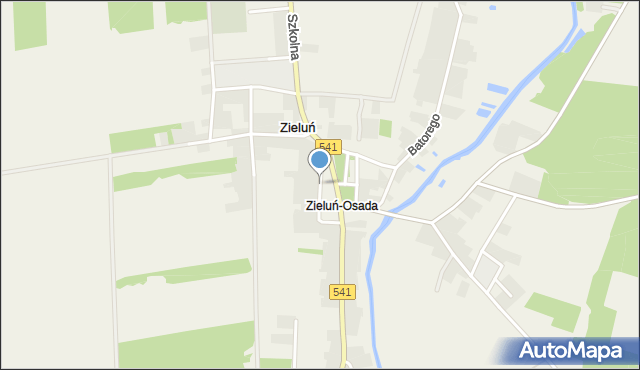 Zieluń-Osada, Plac 1 Maja, mapa Zieluń-Osada