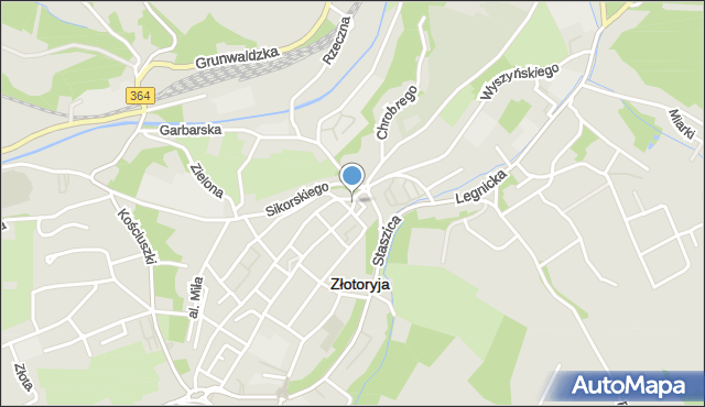 Złotoryja, Plac Matejki Jana, mapa Złotoryja