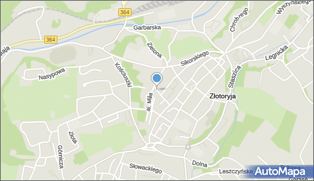 Złotoryja, Plac Orląt Lwowskich, mapa Złotoryja