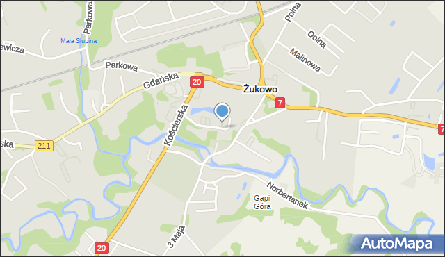 Żukowo powiat kartuski, Plac Mariacki, mapa Żukowo powiat kartuski