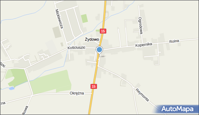 Żydowo gmina Czerniejewo, Plac Obrońców Żydowa, mapa Żydowo gmina Czerniejewo