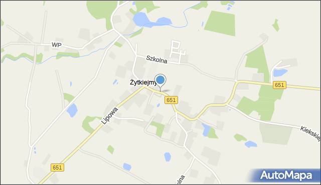 Żytkiejmy, Plac Wolności, mapa Żytkiejmy