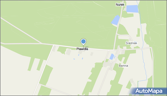 Żytno, Pławidła, mapa Żytno