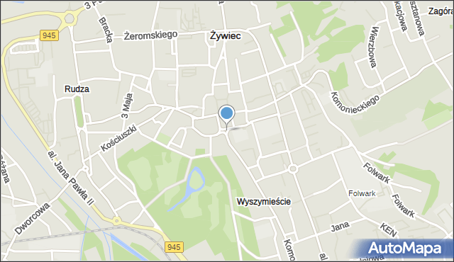 Żywiec, Plac Mariacki, mapa Żywiec