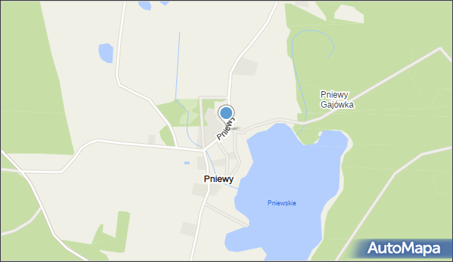 Pniewy gmina Gąsawa, Pniewy, mapa Pniewy gmina Gąsawa