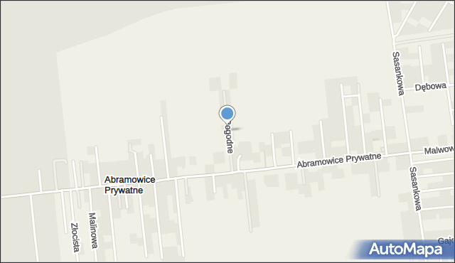 Abramowice Prywatne, Pogodne Wzgórze, mapa Abramowice Prywatne