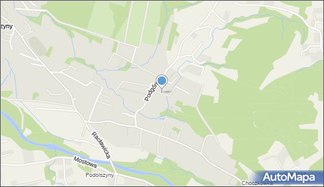 Andrychów, Podgórska, mapa Andrychów