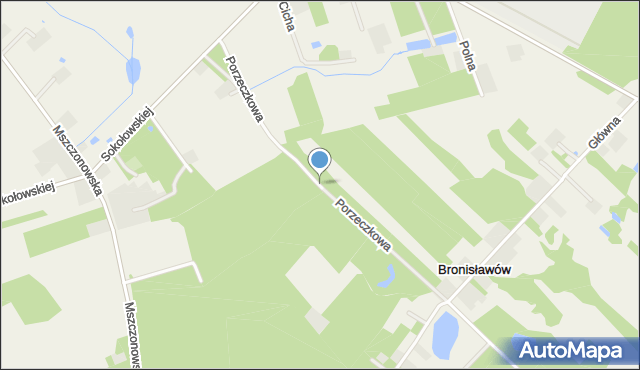 Badowo-Dańki, Porzeczkowa, mapa Badowo-Dańki