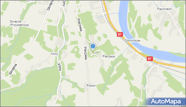 Barcice gmina Stary Sącz, Połom Barcicka, mapa Barcice gmina Stary Sącz