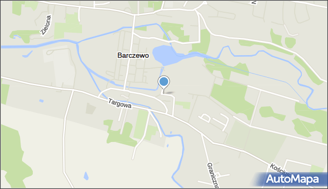 Barczewo, Południowa, mapa Barczewo