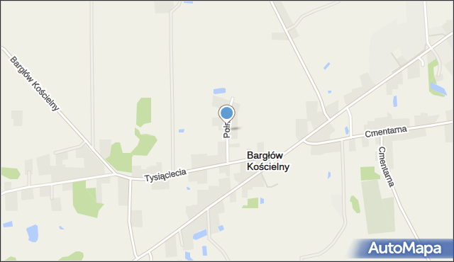 Bargłów Kościelny, Polna, mapa Bargłów Kościelny