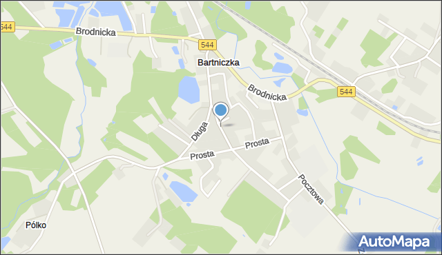 Bartniczka, Podgórna, mapa Bartniczka