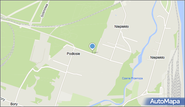 Będzin, Podleśna, mapa Będzin