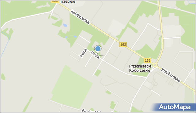 Białogard, Polna, mapa Białogard