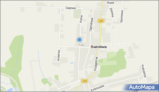 Białośliwie, Polna, mapa Białośliwie