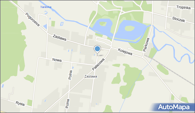 Białowieża powiat hajnowski, Polecha Michała, gen. bryg. pil., mapa Białowieża powiat hajnowski