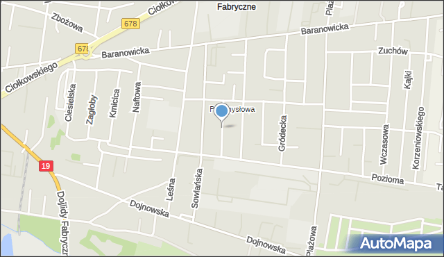 Białystok, Podłużna, mapa Białegostoku