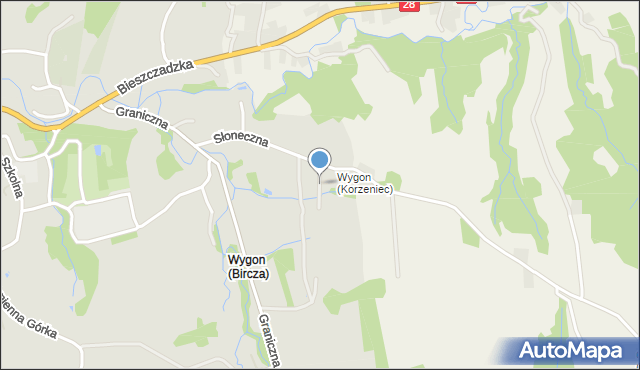 Bircza, Polna, mapa Bircza