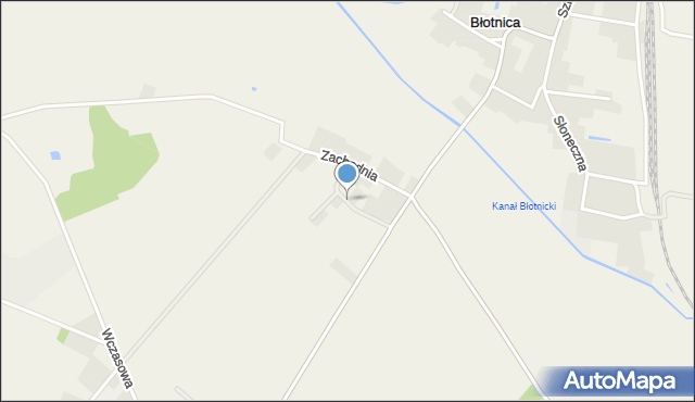 Błotnica gmina Przemęt, Podgórna, mapa Błotnica gmina Przemęt