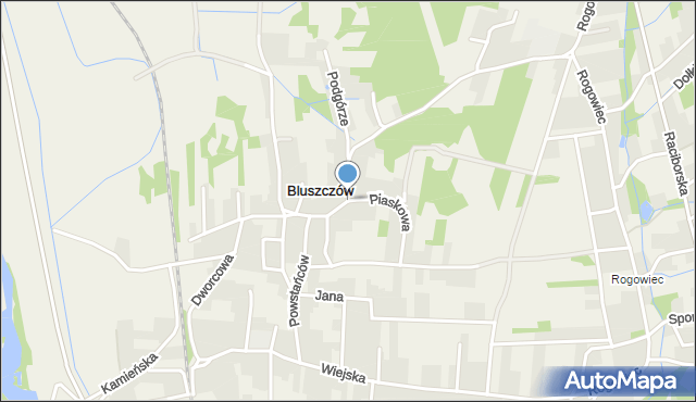 Bluszczów, Powstańców, mapa Bluszczów