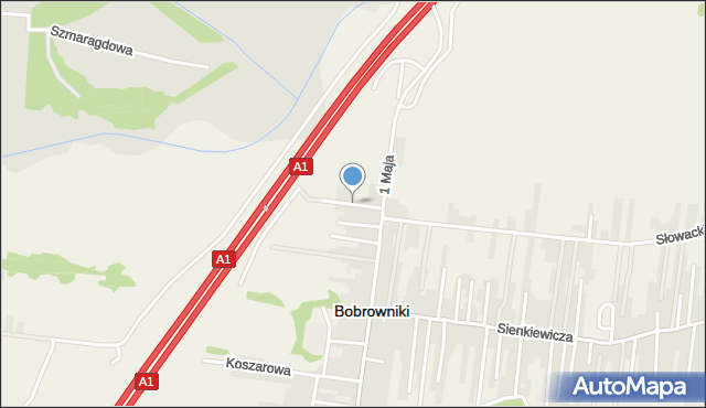 Bobrowniki powiat będziński, Podlipie, mapa Bobrowniki powiat będziński