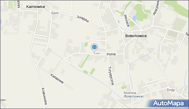 Bolechowice gmina Zabierzów, Polna, mapa Bolechowice gmina Zabierzów