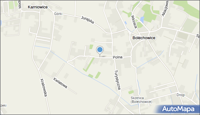 Bolechowice gmina Zabierzów, Polna, mapa Bolechowice gmina Zabierzów