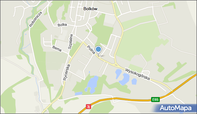 Bolków powiat jaworski, Polna, mapa Bolków powiat jaworski