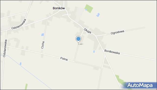 Boników, Południowa, mapa Boników