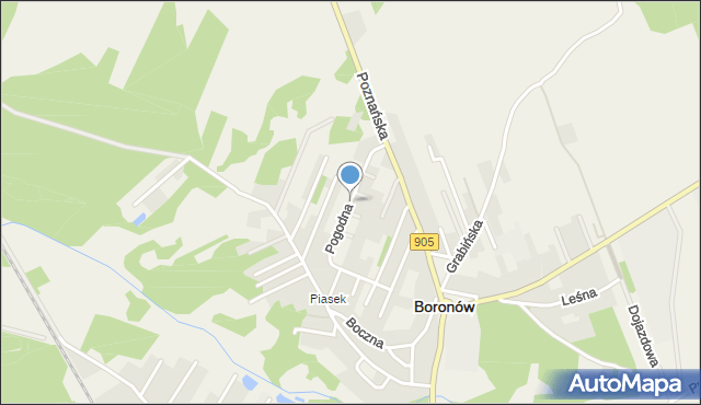 Boronów, Pogodna, mapa Boronów