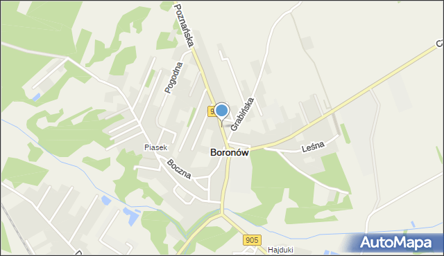 Boronów, Poznańska, mapa Boronów