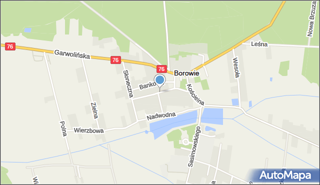 Borowie, Popławskiego Leona, mapa Borowie