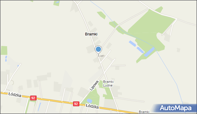 Bramki, Północna, mapa Bramki