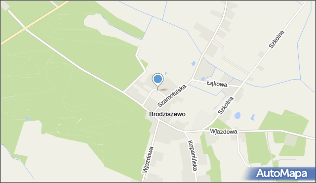 Brodziszewo, Polna, mapa Brodziszewo