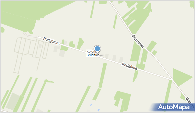 Brudzice, Podgórna, mapa Brudzice