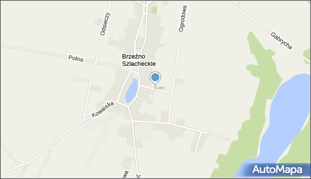 Brzeźno Szlacheckie, Pochyła, mapa Brzeźno Szlacheckie