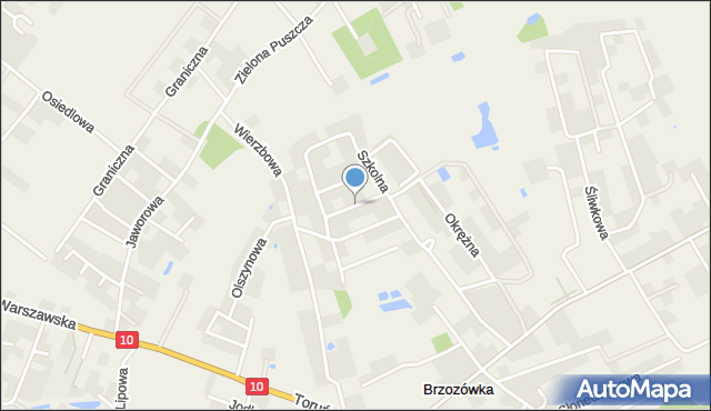 Brzozówka gmina Obrowo, Porzeczkowa, mapa Brzozówka gmina Obrowo