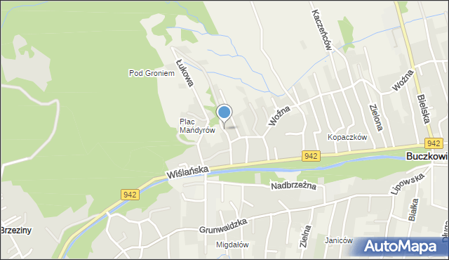Buczkowice, Podgórska, mapa Buczkowice