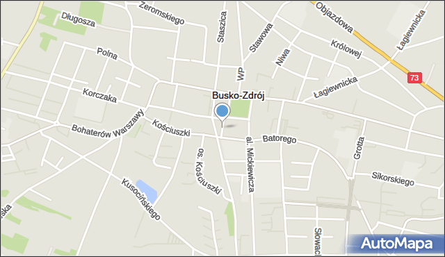 Busko-Zdrój, Pocztowa, mapa Busko-Zdrój