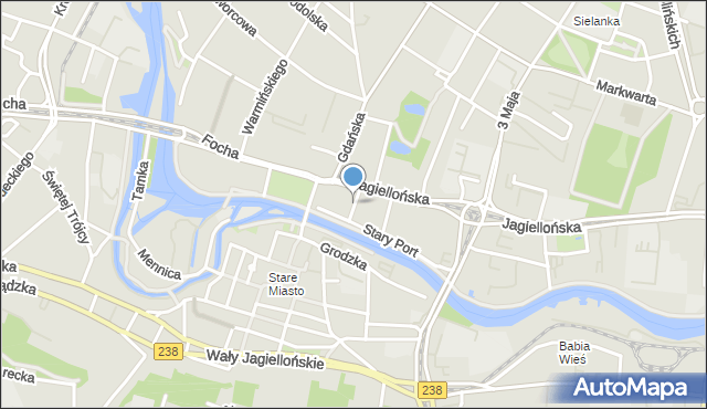Bydgoszcz, Pocztowa, mapa Bydgoszczy