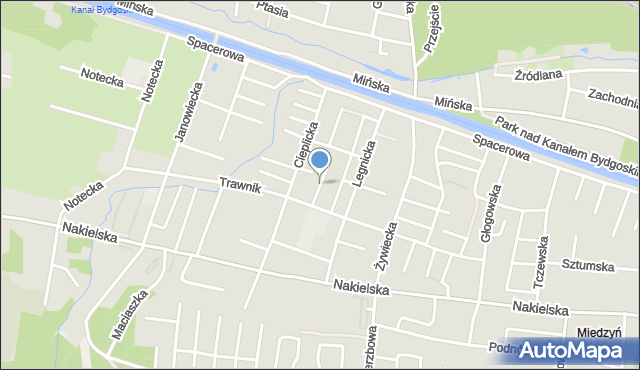 Bydgoszcz, Potulicka, mapa Bydgoszczy