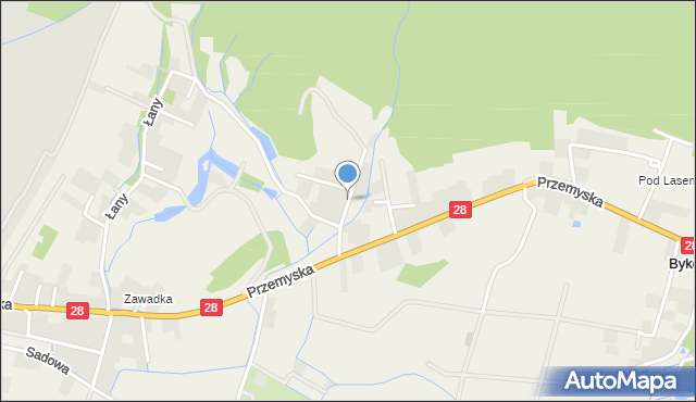 Bykowce, Polanki, mapa Bykowce