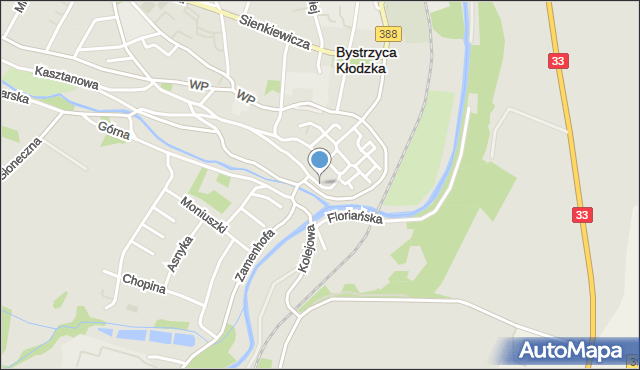 Bystrzyca Kłodzka, Podmiejska, mapa Bystrzyca Kłodzka