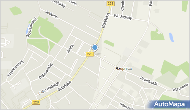 Bytów, Popiełuszki Jerzego, bł. ks., mapa Bytów