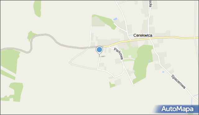 Cerekwica gmina Trzebnica, Polna, mapa Cerekwica gmina Trzebnica