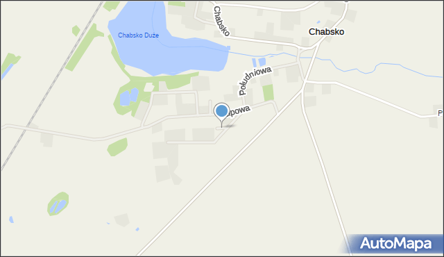 Chabsko, Poziomkowa, mapa Chabsko