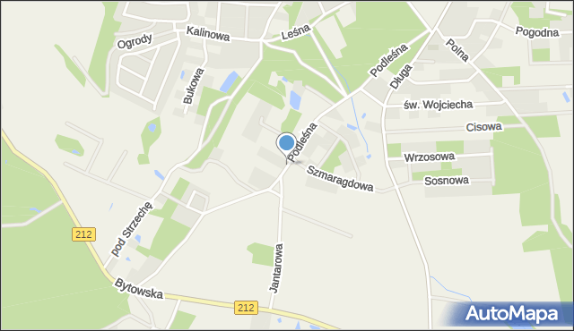 Charzykowy, Podleśna, mapa Charzykowy