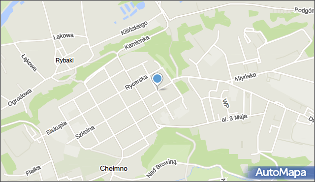 Chełmno, Poprzeczna, mapa Chełmno