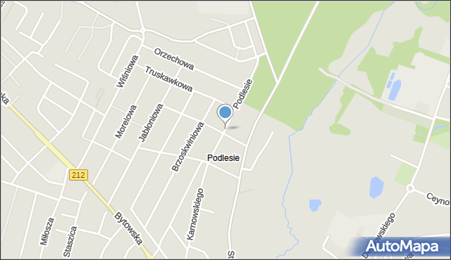 Chojnice, Podlesie, mapa Chojnic