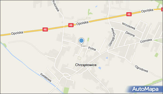 Chrząstowice powiat opolski, Polna, mapa Chrząstowice powiat opolski